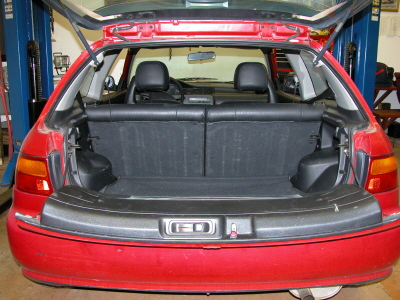 Rear view before work starts